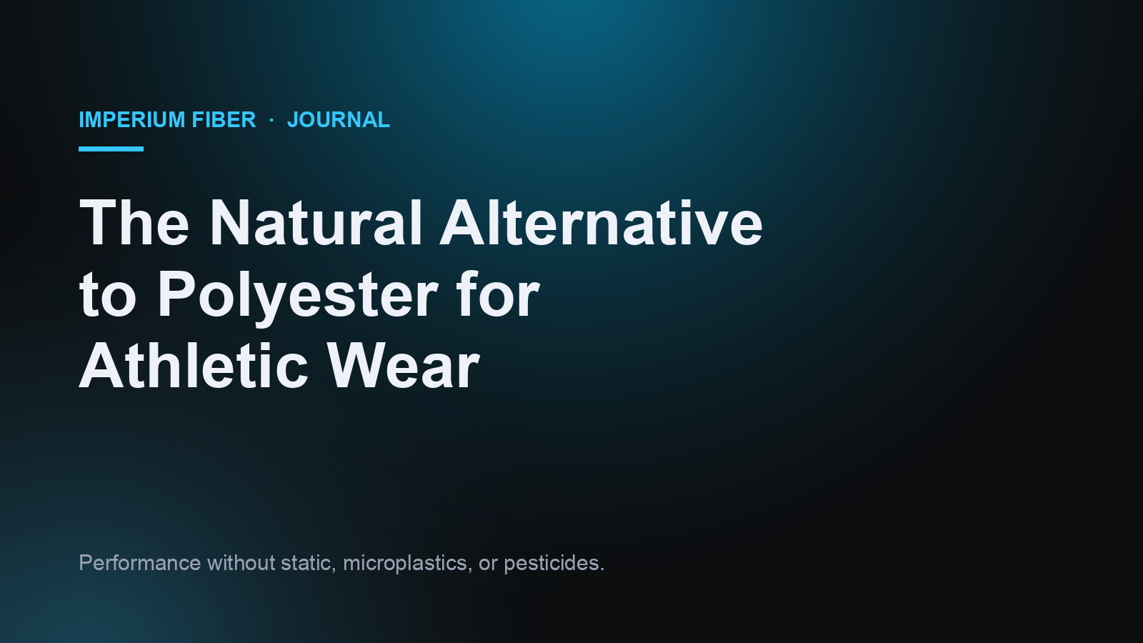 The Natural Alternative to Polyester for Athletic Wear